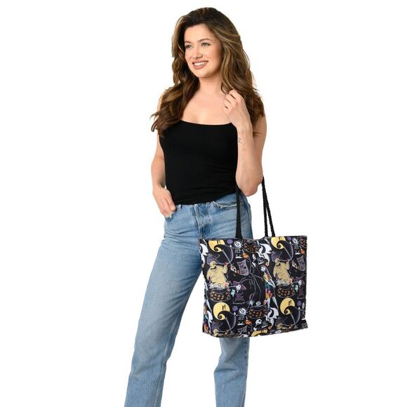 New Disney Women's Jack Skellington Tote Bag Nightmare Before Christmas - Picture 3 of 10